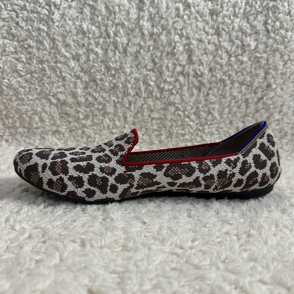 Rothy's Shoes The Loafer Womens 9 Tan Brown Leopard Flats Slip On Animal Round - Picture 6 of 14